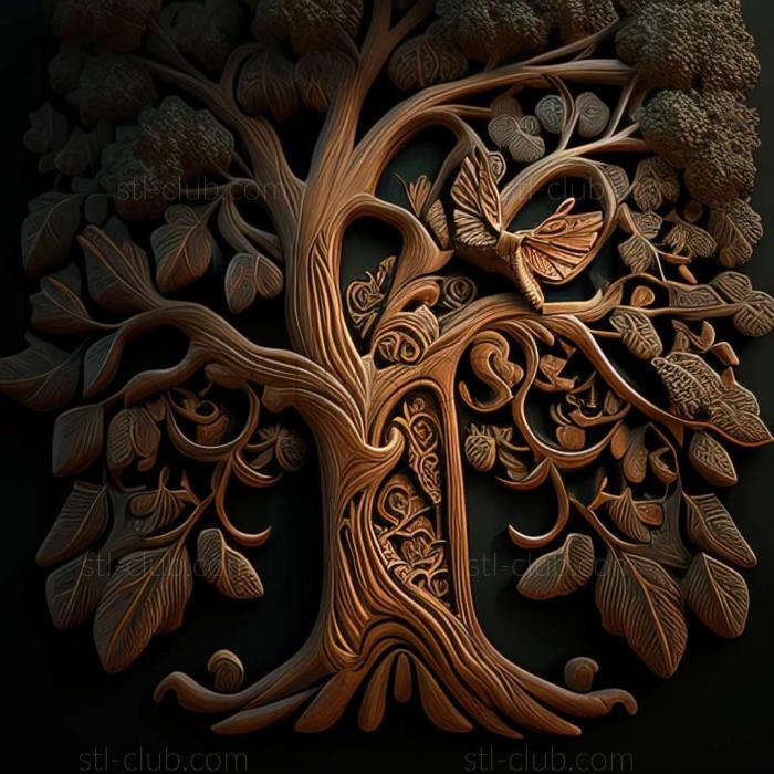 3D model oak (STL)